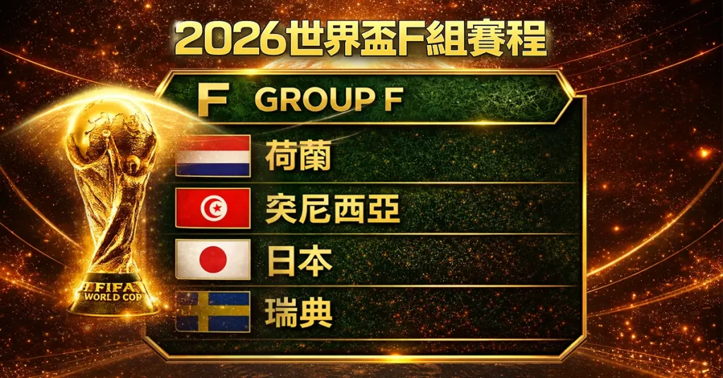 2026世界盃F組賽程