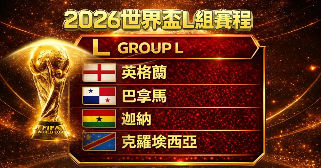 2026世界盃L組賽程