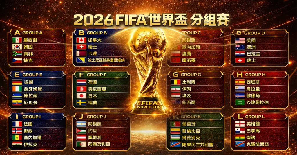 2026世界盃完整賽程表