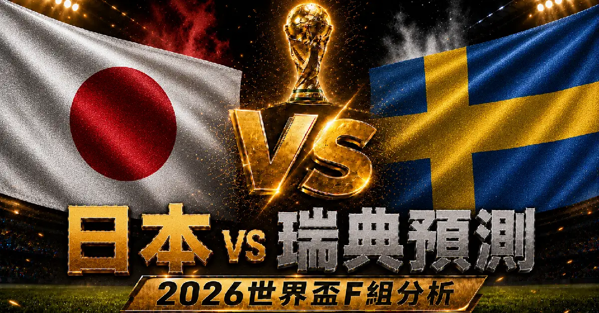 日本 vs 瑞典預測｜2026世界盃F組